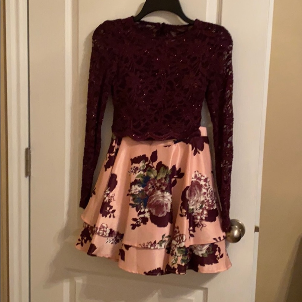 two-piece  flower dress!